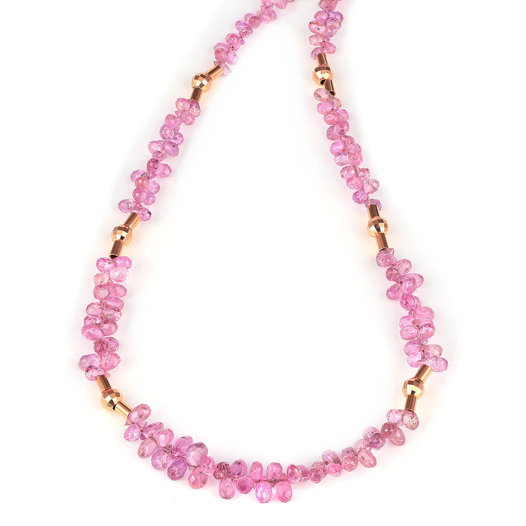 Sterling Silver Pink Sapphire Necklace