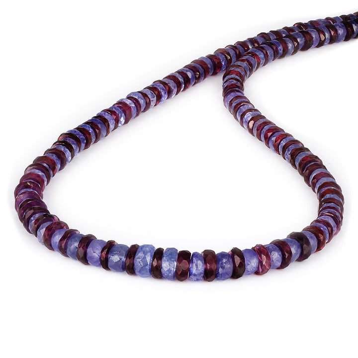 Tanzanite and Garnet 925 Silver Necklace