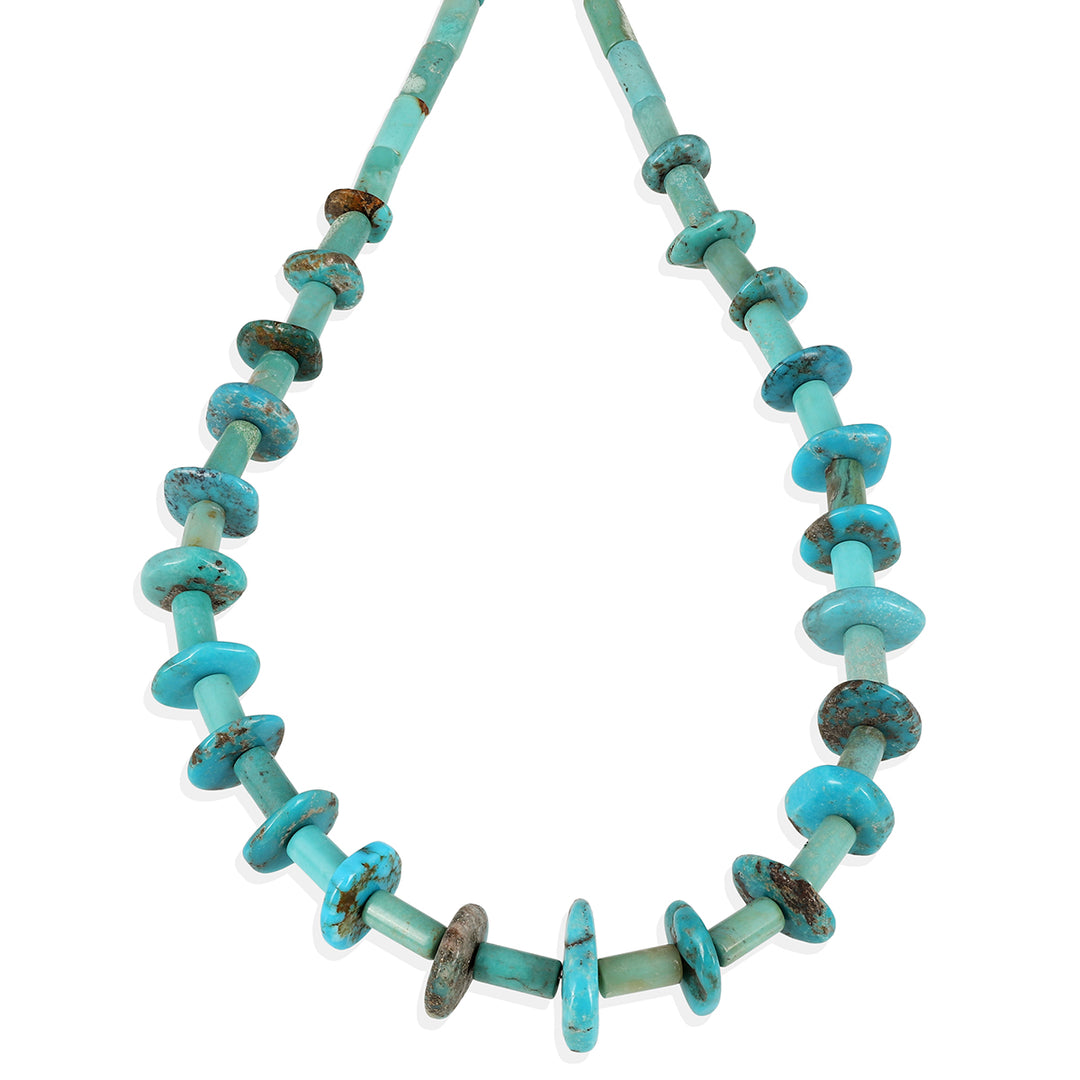 Sterling Silver Turquoise Tribal Unisex Necklace