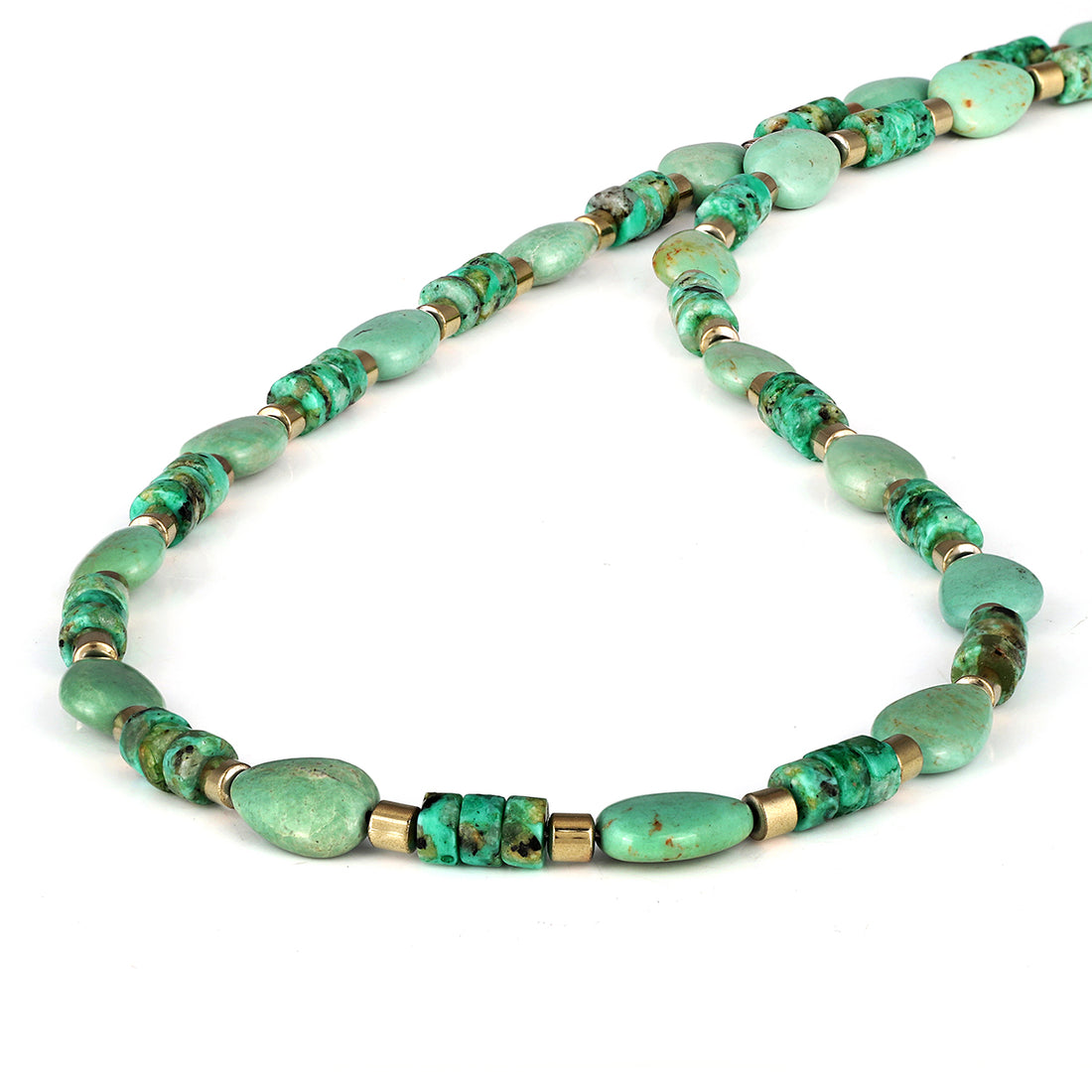 Turquoise and Hematite Beads Choker Necklace