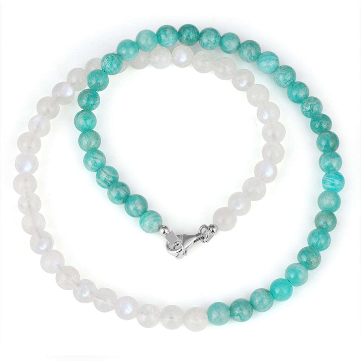 Amazonite and Moonstone Choker Necklace