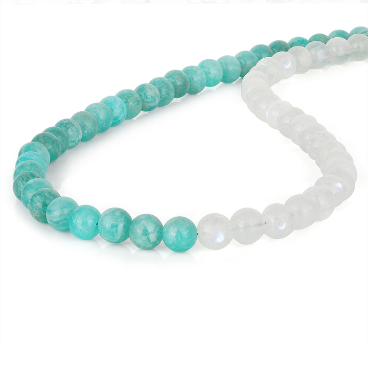 Amazonite and Moonstone Choker Necklace