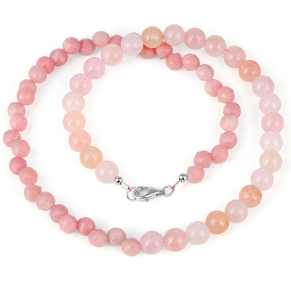 Morganite and Pink Opal Choker Necklace