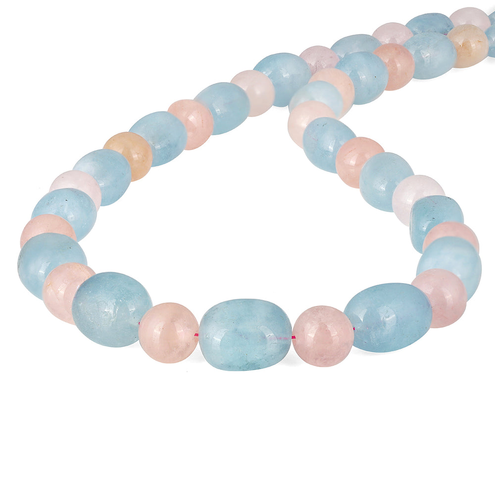 Aquamarine and Morganite Choker Necklace