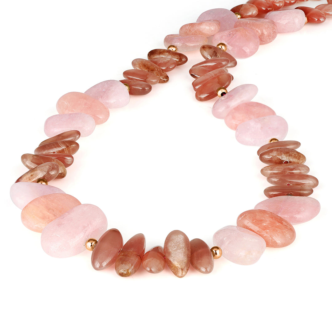 Morganite and Rhodochrosite Necklace