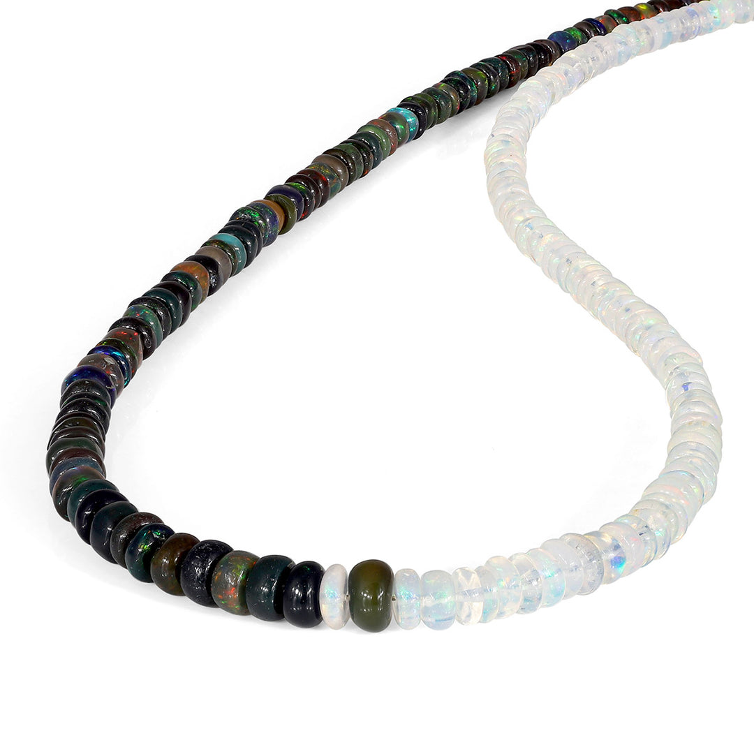 Ethiopian Opal Silver Unisex Necklace