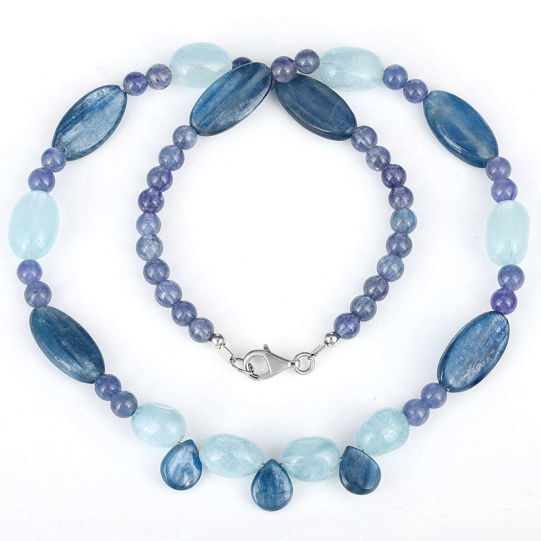 Aquamarine, Kyanite & Tanzanite Necklace