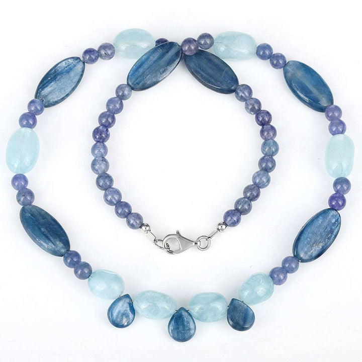 Aquamarine, Kyanite & Tanzanite Necklace