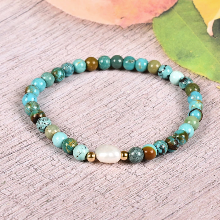 Turquoise and Pearl Bracelet