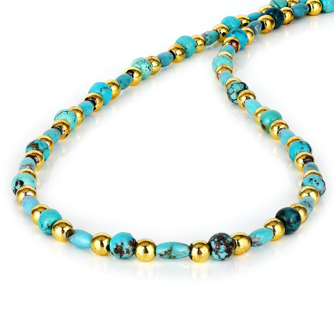 Turquoise and Hematite Choker Necklace