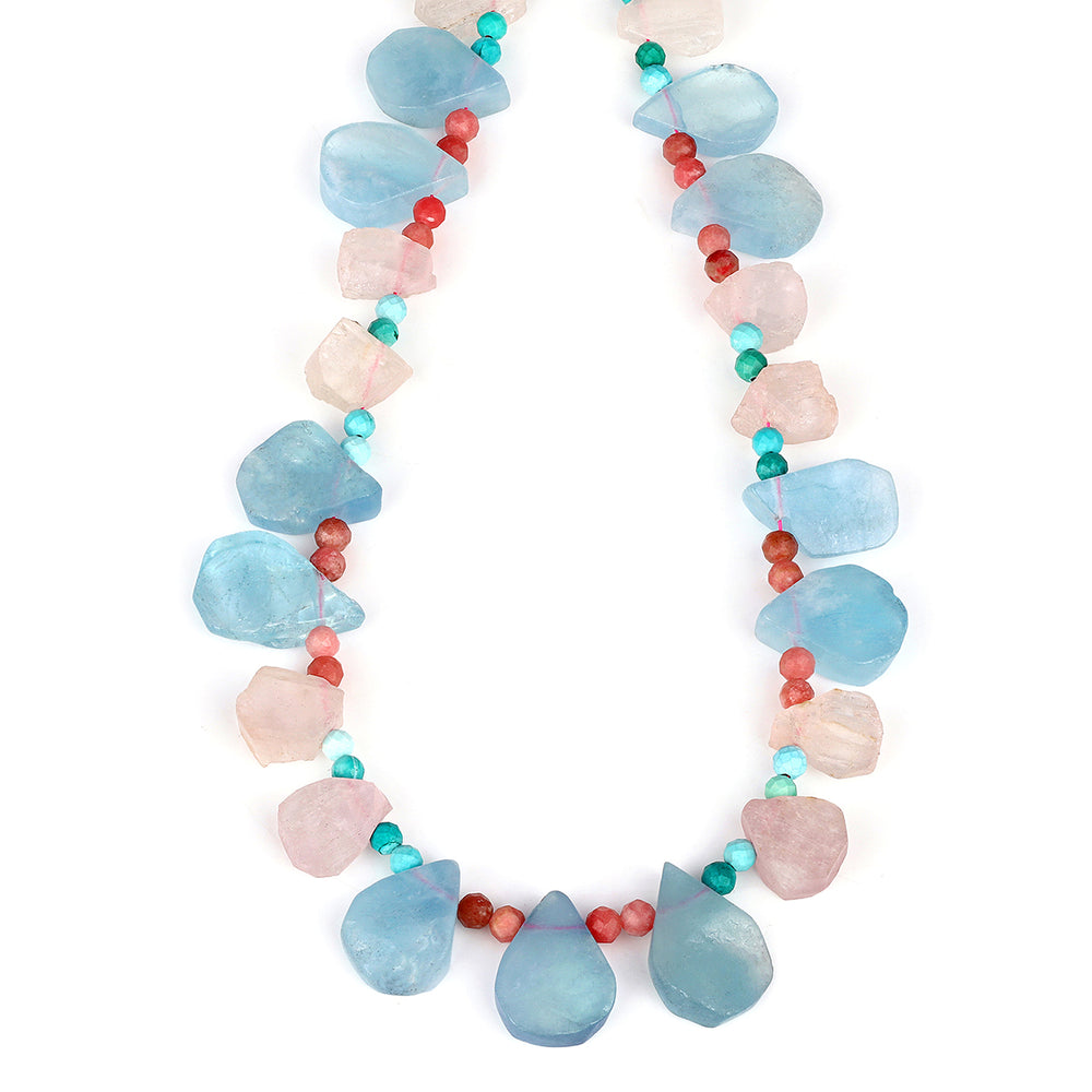 Multi Gemstone Silver Necklace