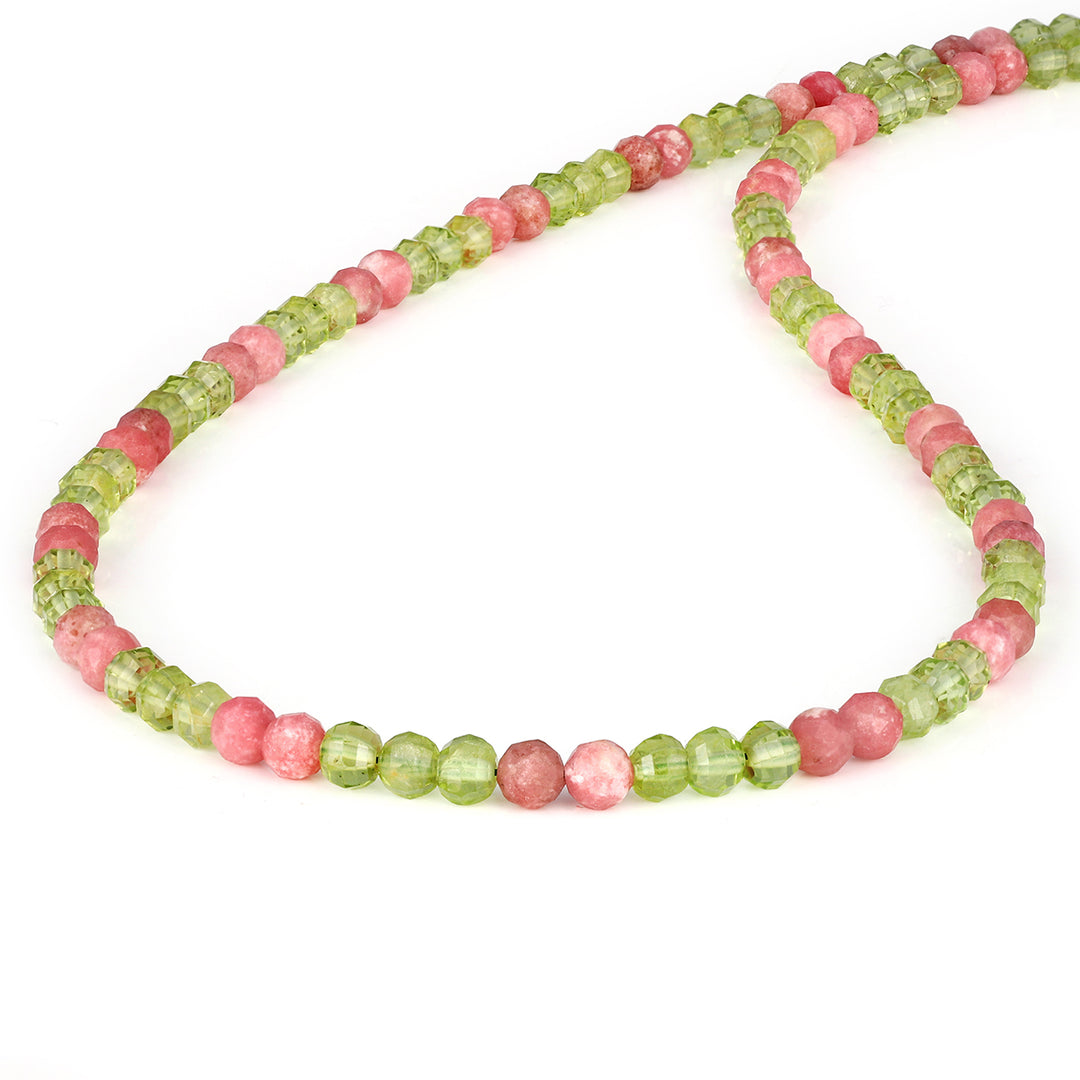 Peridot and Rhodochrosite Necklace