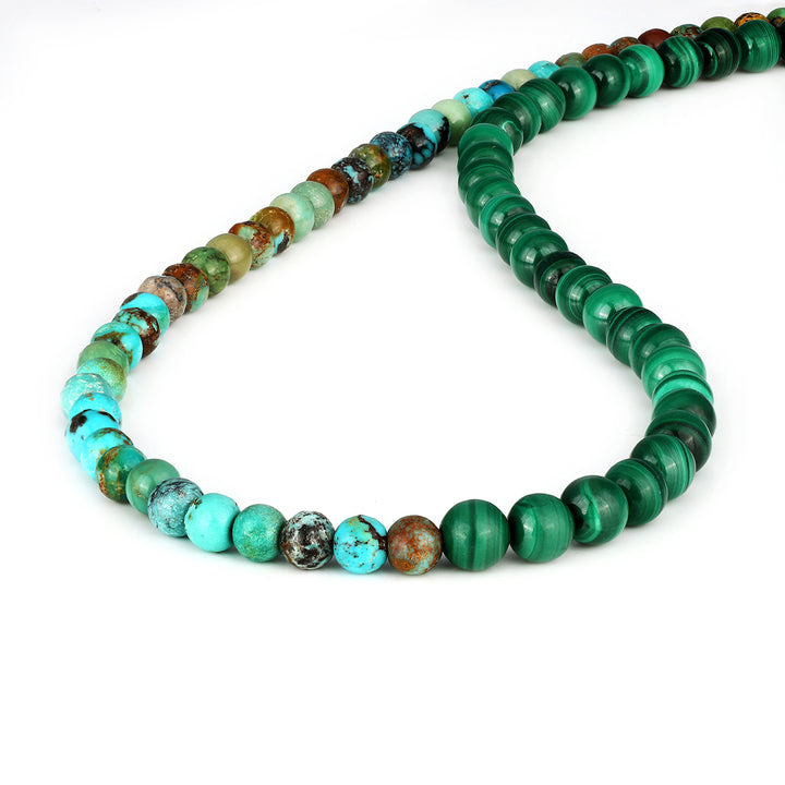 Turquoise and Malachite Choker Necklace