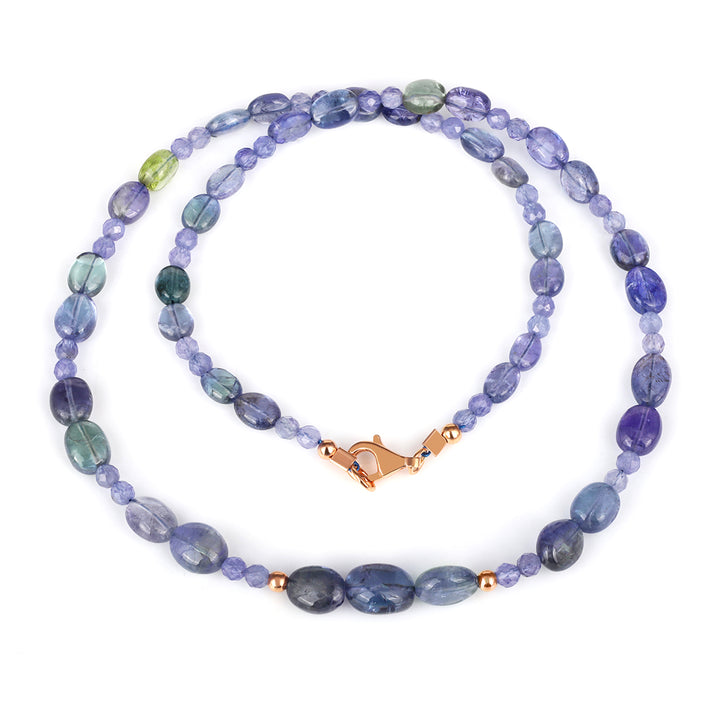 Tanzanite Beads Choker Necklace