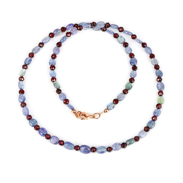 Tanzanite and Garnet Choker Necklace