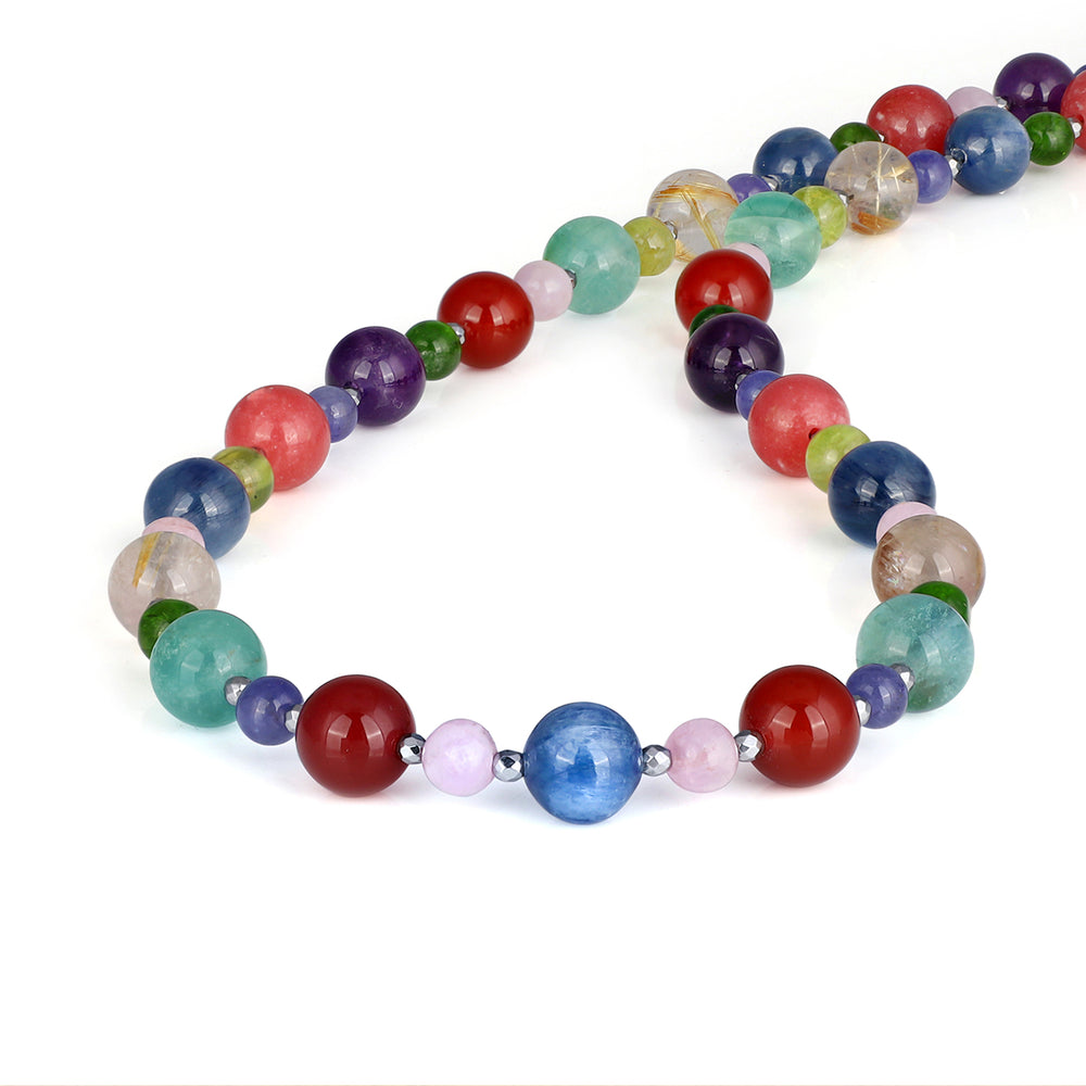 Multi Gemstone Beads Choker Necklace