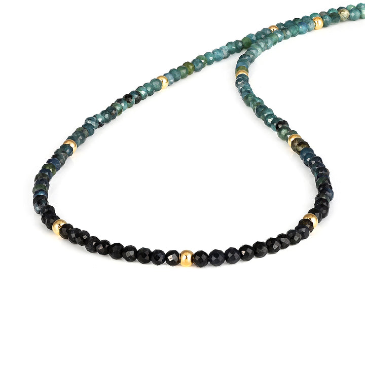 Blue Tourmaline Silver Necklace