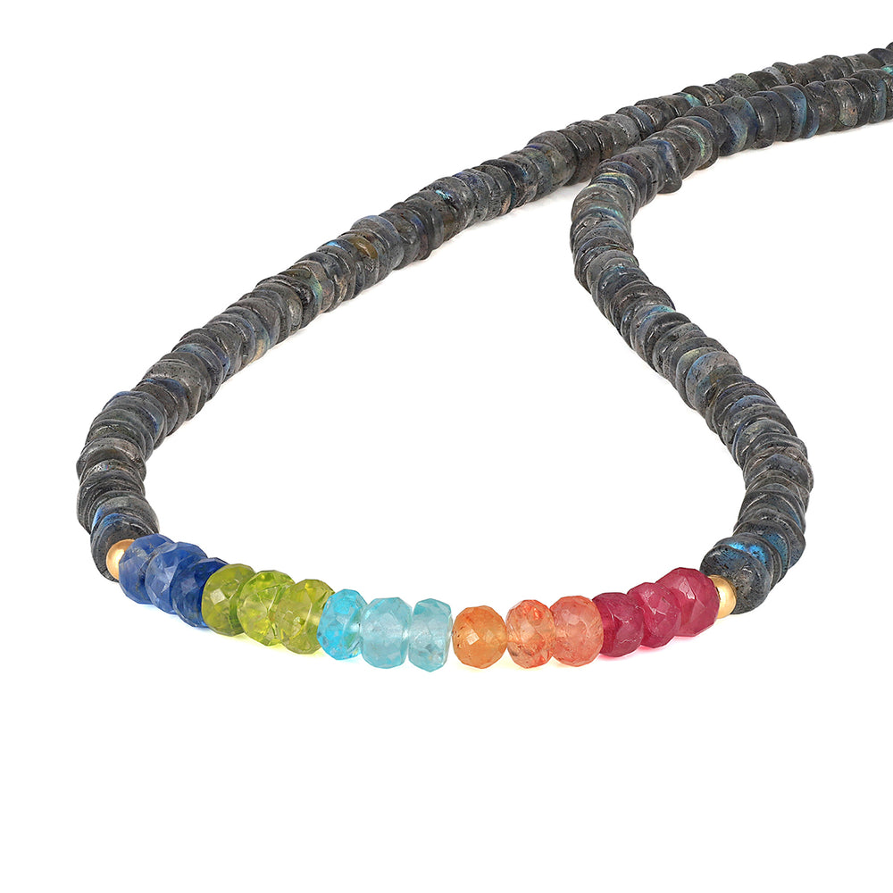 Labradorite and Multi Stone Choker Necklace