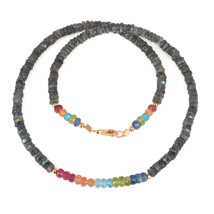 Labradorite and Multi Stone Choker Necklace