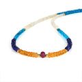 Multi Gemstone Beads Sterling Silver Necklace