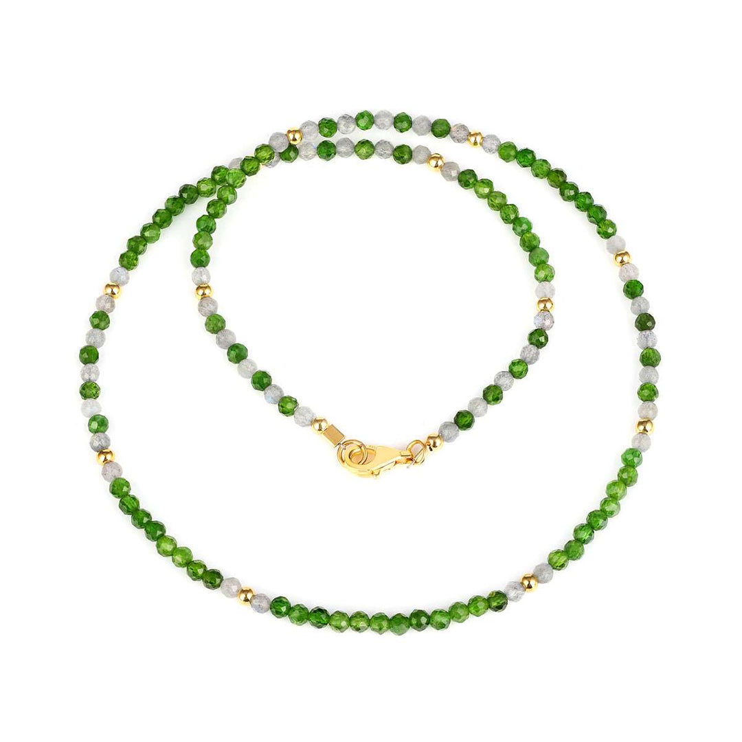 Chrome Diopside and Labradorite Choker Necklace