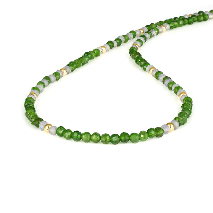 Chrome Diopside and Labradorite Choker Necklace