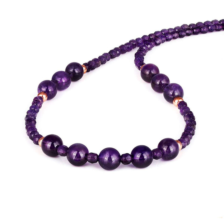 Amethyst and Hematite Beads Choker Necklace