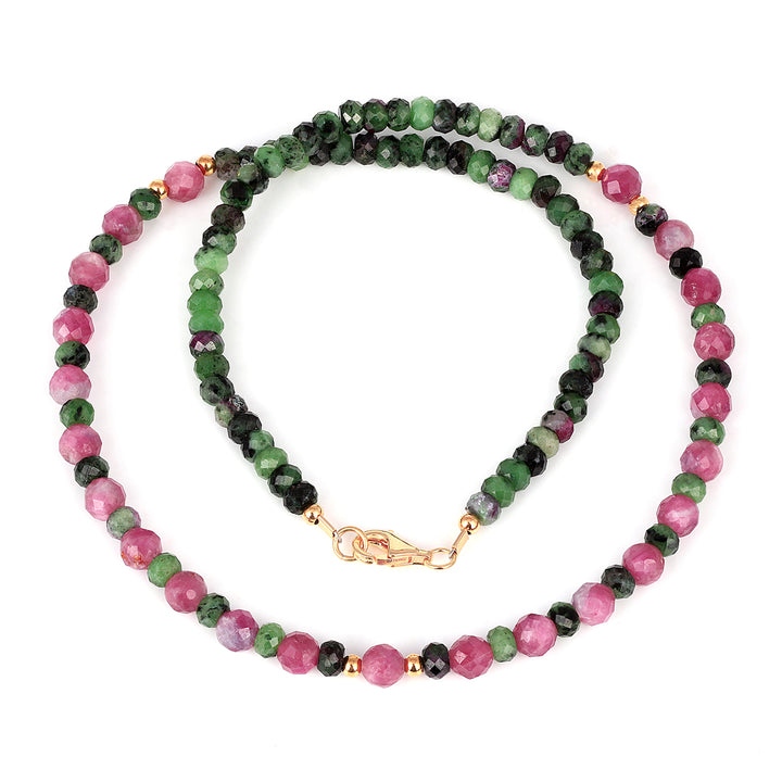 Ruby Zoisite and Ruby Choker Necklace