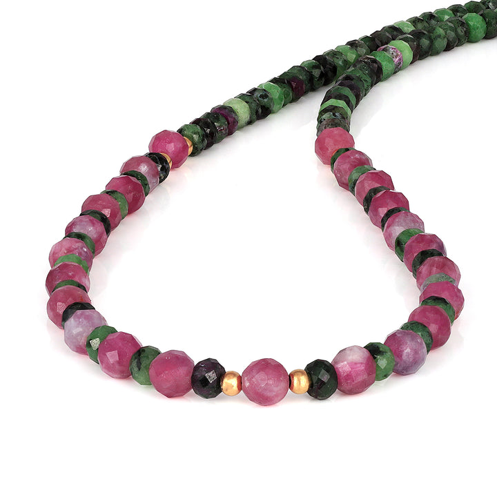 Ruby Zoisite and Ruby Choker Necklace