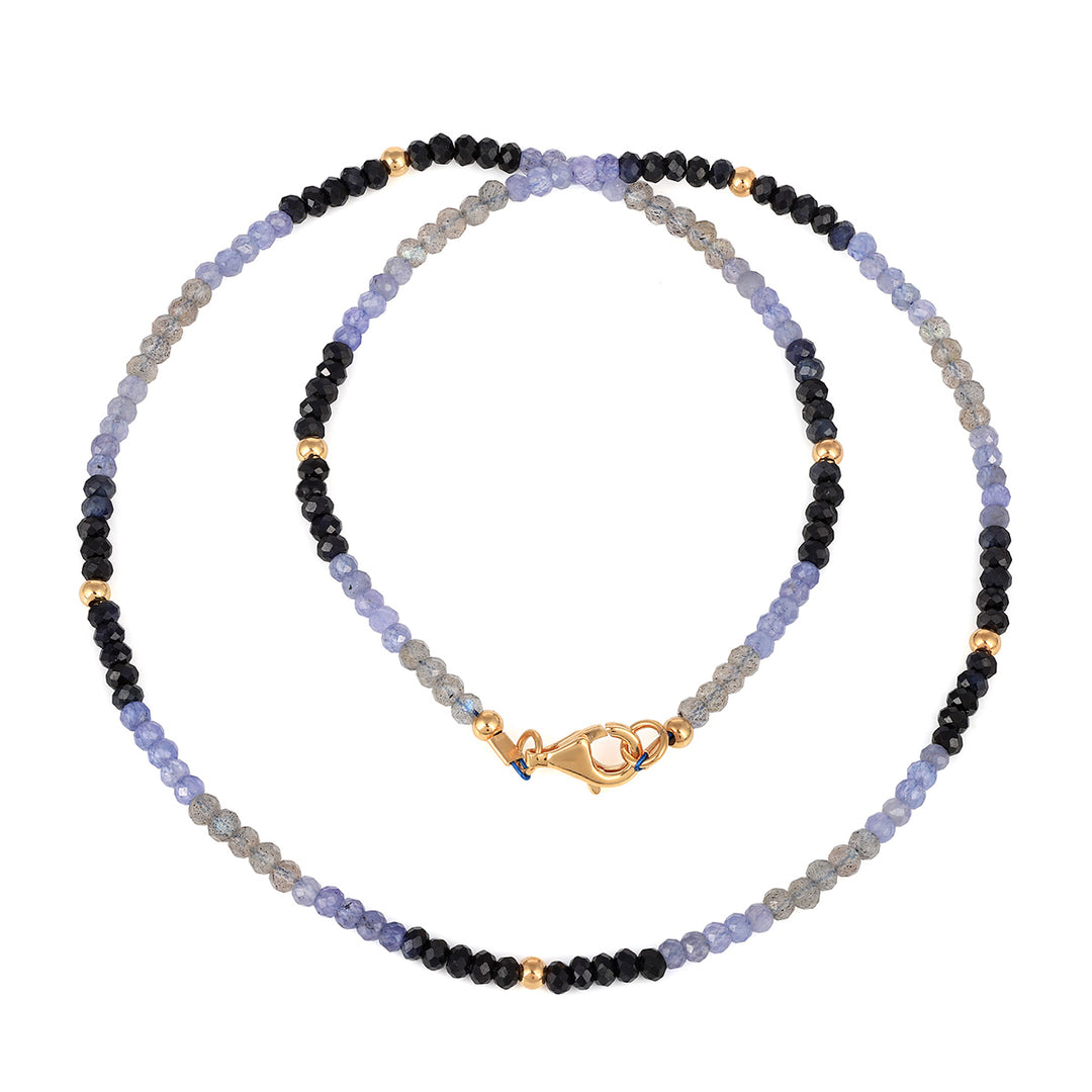 Labradorite, Tanzanite and Blue Sapphire Necklace