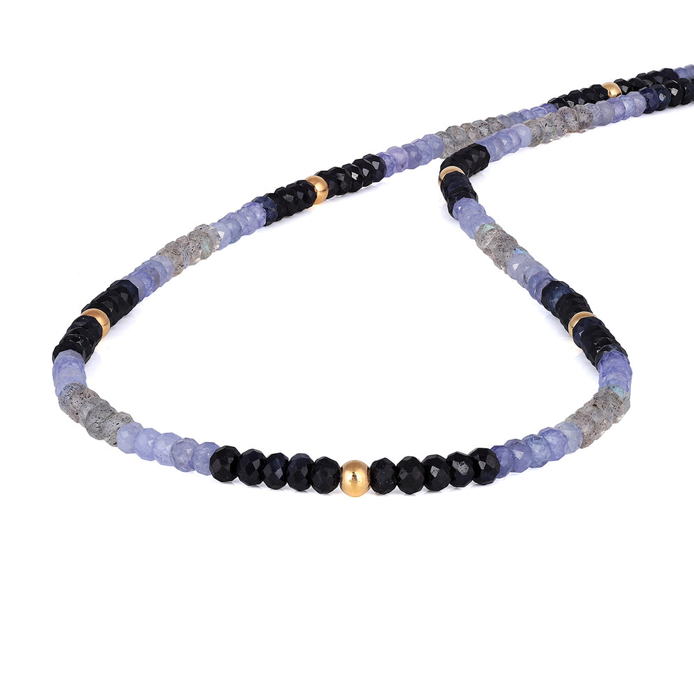 Labradorite, Tanzanite and Blue Sapphire Necklace