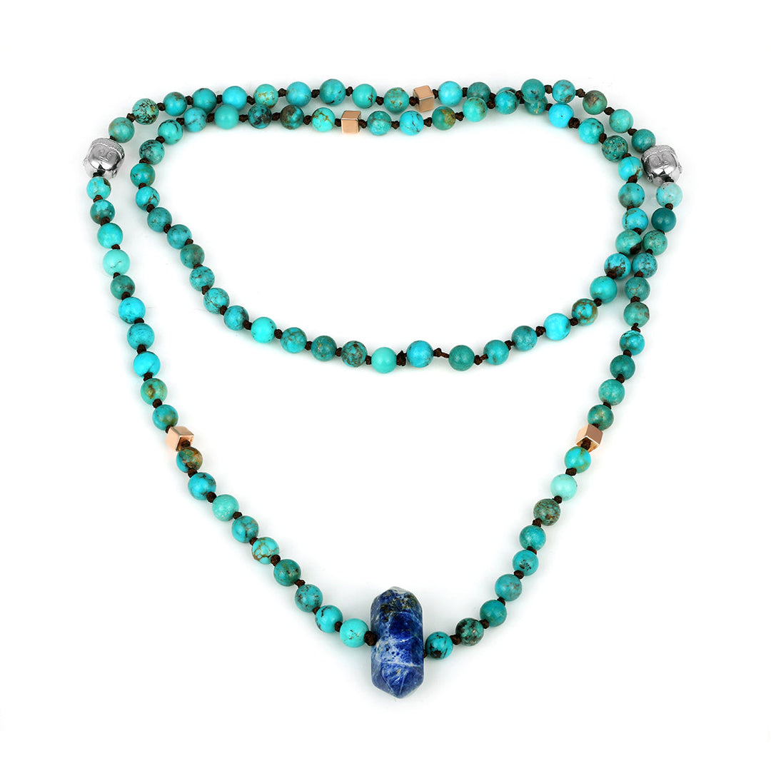 Turquoise, Sodalite and Hematite Necklace