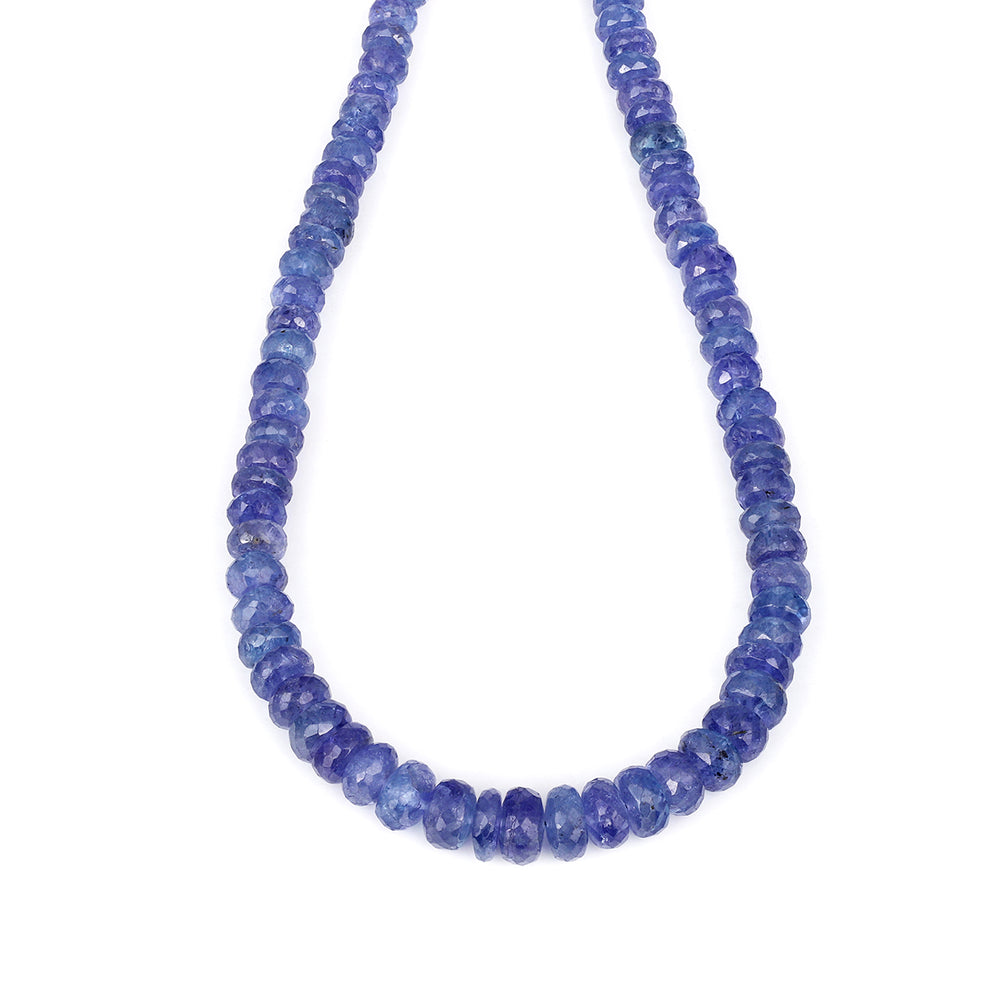 Tanzanite Beads Silver Choker Necklace