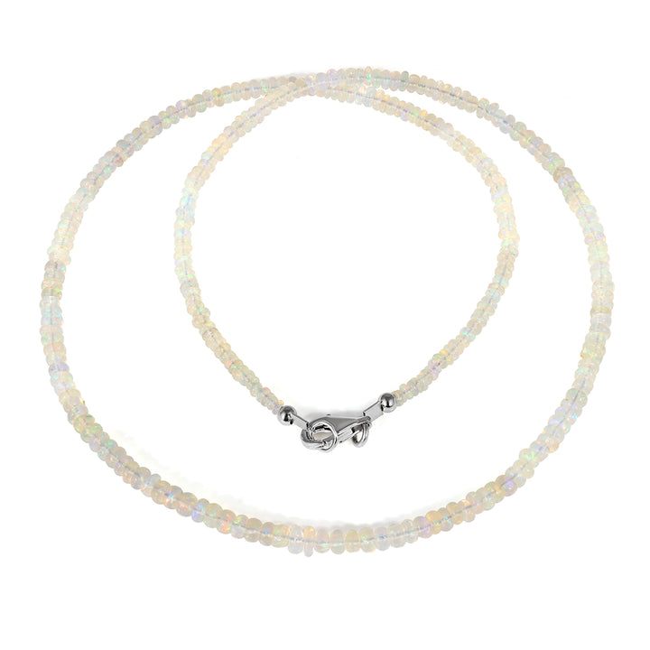 Ethiopian Opal Silver Choker Necklace