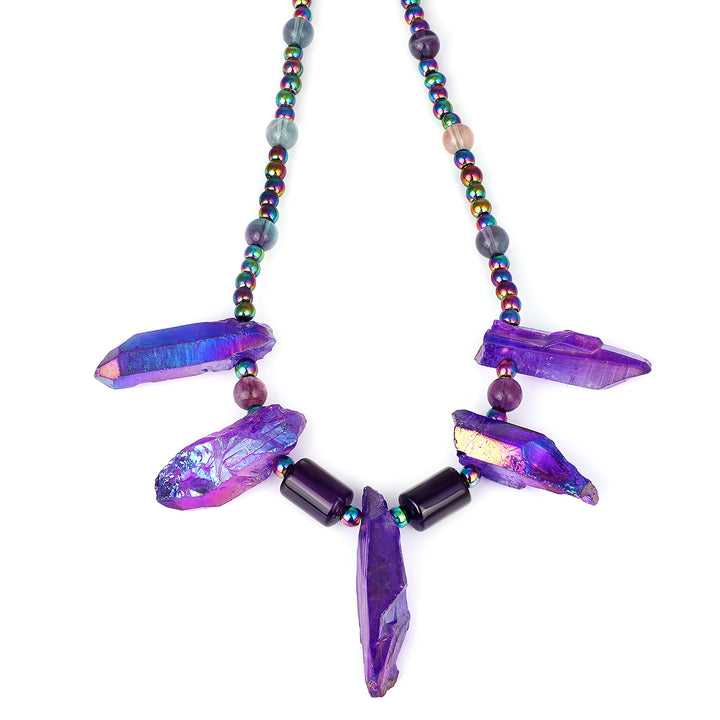 Multi Gemstone Silver Necklace