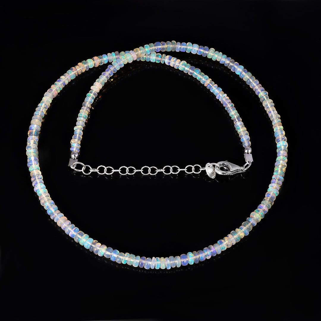Sterling Silver Ethiopian Opal Necklace
