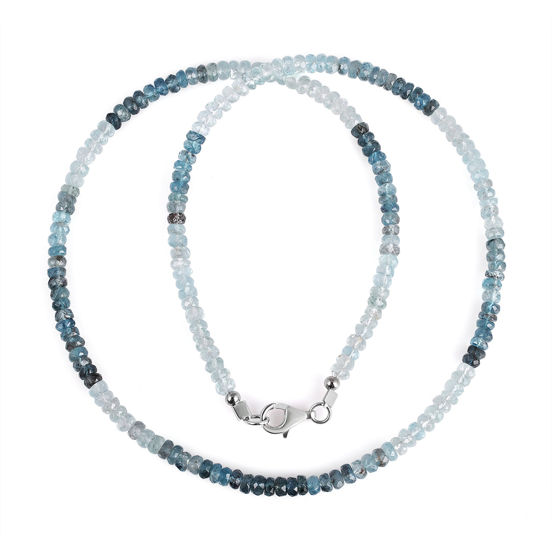 Santa Maria Aquamarine Silver Choker Necklace