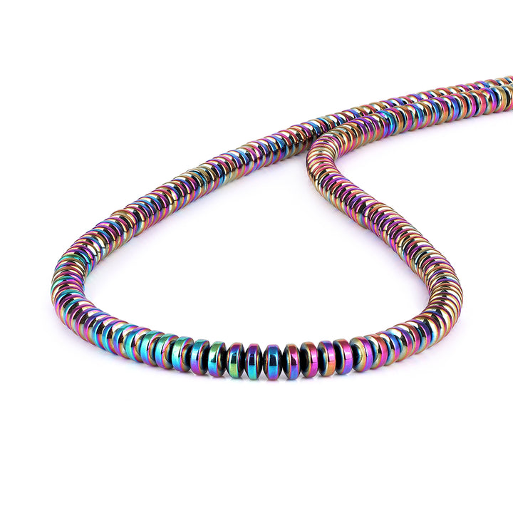Rainbow Hematite Silver Choker Necklace