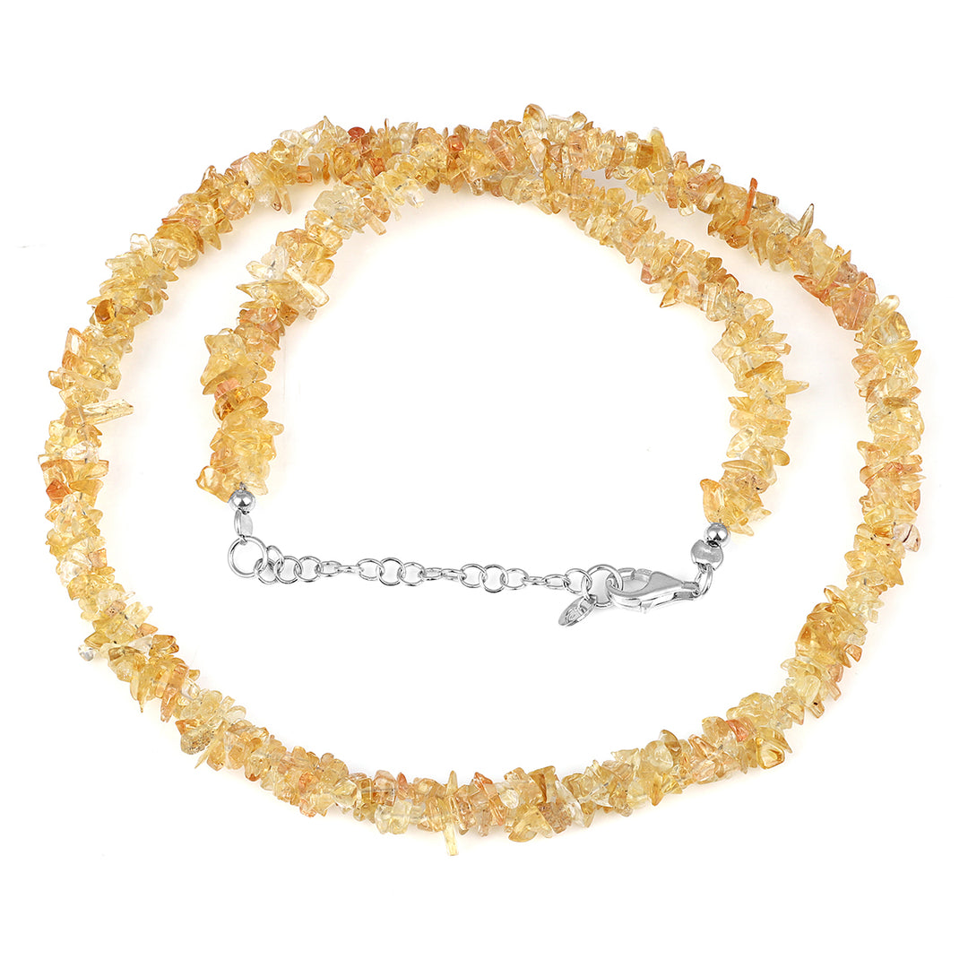 Imperial Topaz Nuggets Silver Necklace