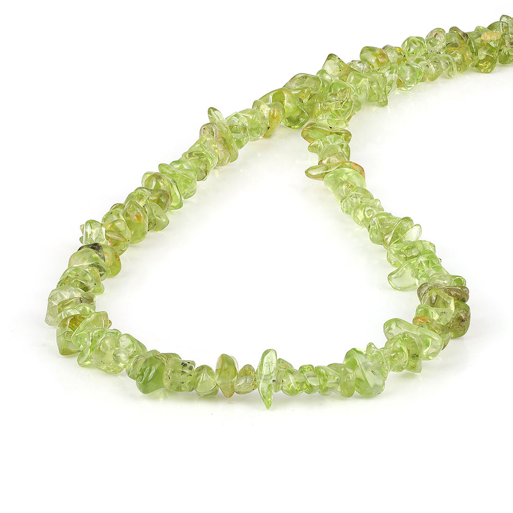 Peridot Nuggets Silver Necklace