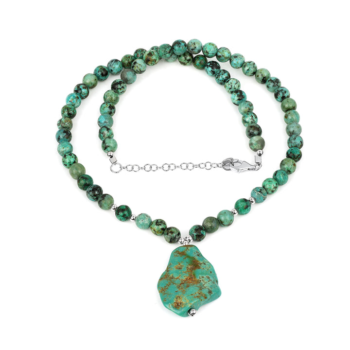 Sterling Silver Turquoise Pendant Necklace