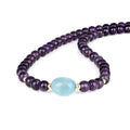 Amethyst and Aquamarine Silver Necklace
