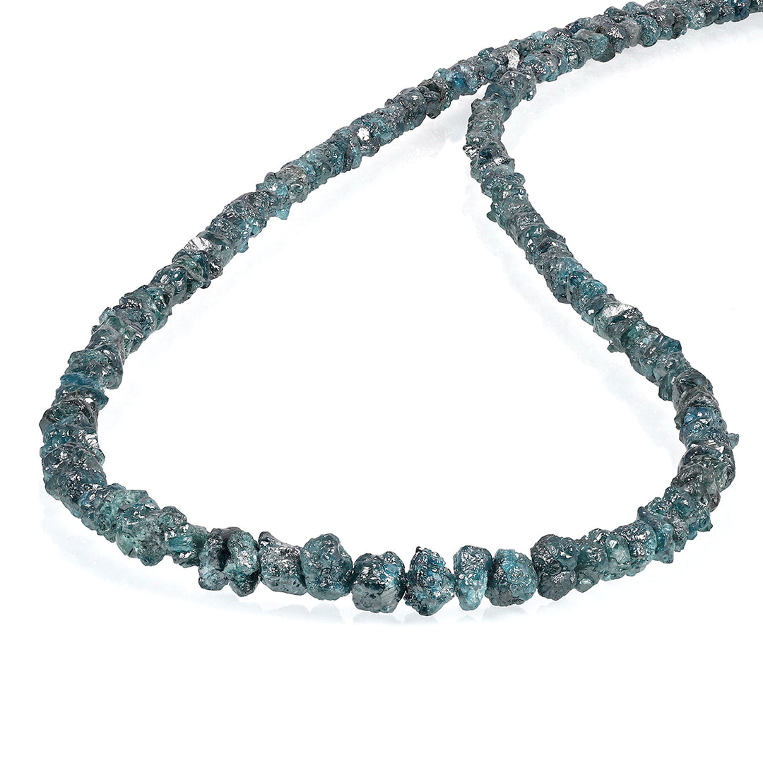 Blue Diamond Silver Necklace