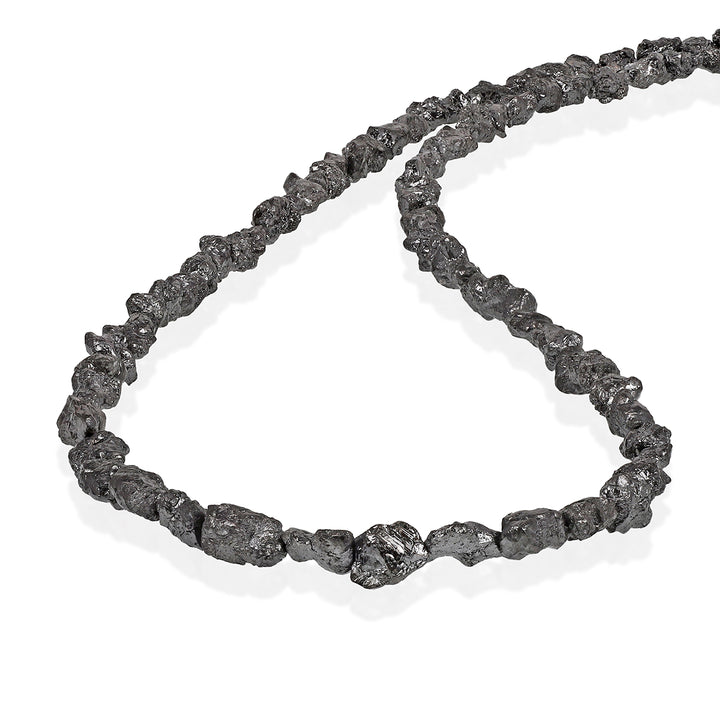 Black Diamond Silver Necklace