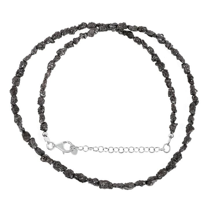 Black Diamond Silver Necklace