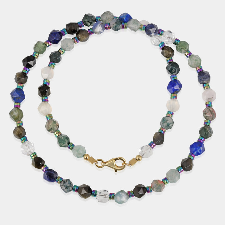 Multi Gemstone Sterling Silver Necklace