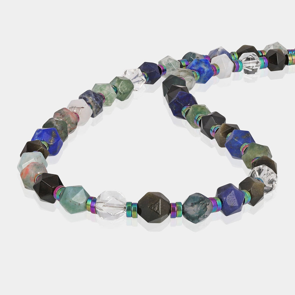 Multi Gemstone Sterling Silver Necklace