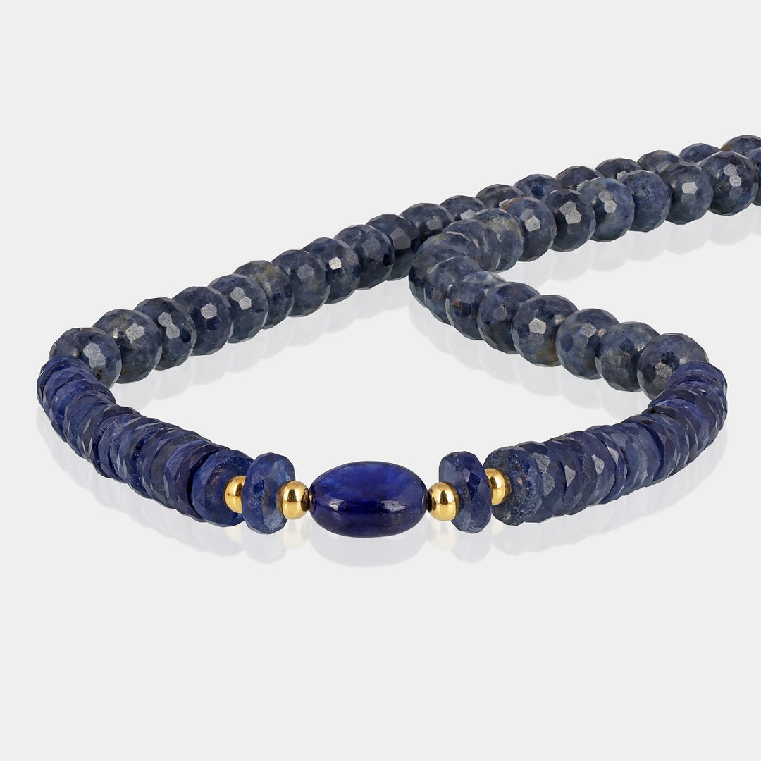 Blue Sapphire Silver Necklace