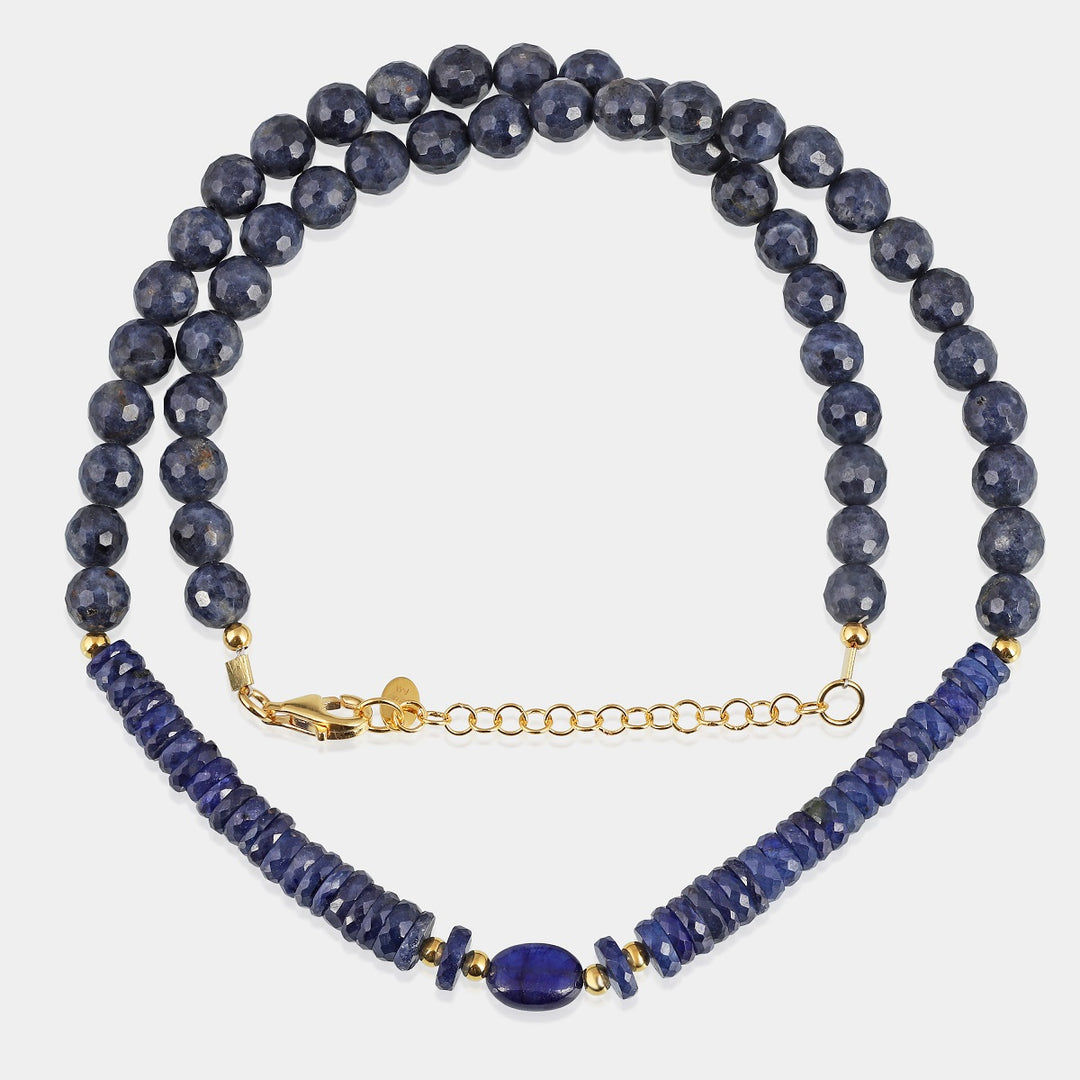 Blue Sapphire Silver Necklace