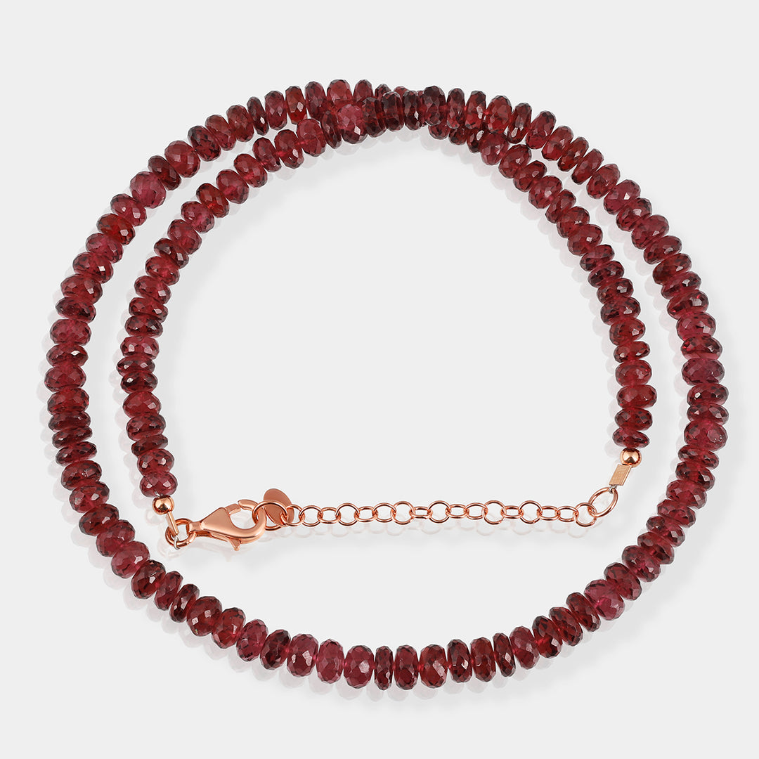 Garnet Silver Necklace